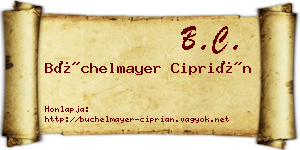 Büchelmayer Ciprián névjegykártya